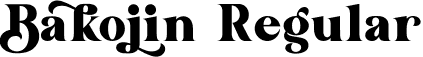 Bakojin Regular font - Bakojin.otf