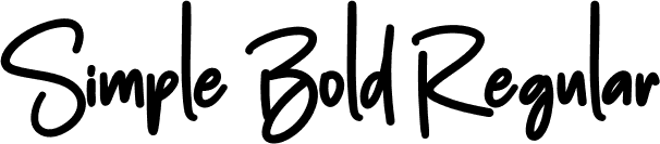 Simple Bold Regular font - Simple-Bold.otf