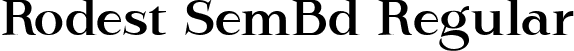 Rodest SemBd Regular font - Rodest-SemiBold.ttf