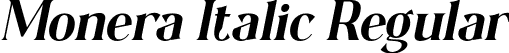 Monera Italic Regular font - Monera Italic.otf