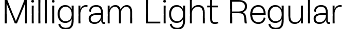 Milligram Light Regular font - Milligram-Light.ttf