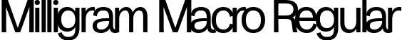 Milligram Macro Regular font - MilligramMacro-Regular.ttf