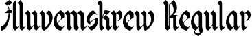 Aluvemskrew Regular font - Aluvemskrew.ttf