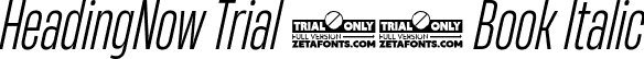 HeadingNow Trial 33 Book Italic font - HeadingNowTrial-33BookItalic.ttf