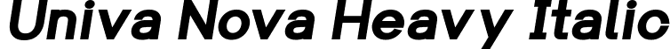 Univa Nova Heavy Italic font - UnivaNova-HeavyItalic.ttf