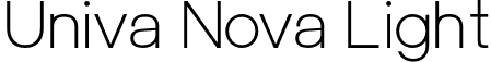 Univa Nova Light font - UnivaNova-Light.otf