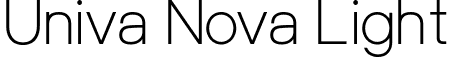 Univa Nova Light font - UnivaNova-Light.ttf