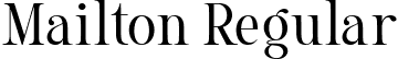 Mailton Regular font - MailtonRegular-JRMBx.ttf