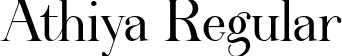 Athiya Regular font - athiya-regular.otf