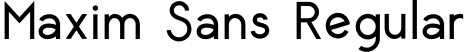 Maxim Sans Regular font - MaximSans.otf