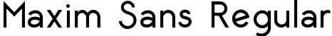 Maxim Sans Regular font - MaximSansRegular.ttf