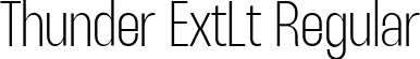 Thunder ExtLt Regular font - Thunder-ExtraLightLC.ttf