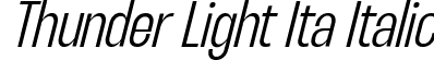 Thunder Light Ita Italic font - Thunder-LightLCItalic.ttf