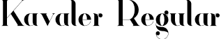 Kavaler Regular font - kavaler-demo.otf