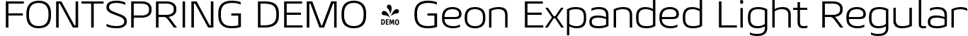 FONTSPRING DEMO - Geon Expanded Light Regular font - Fontspring-DEMO-geonexpanded-light.otf