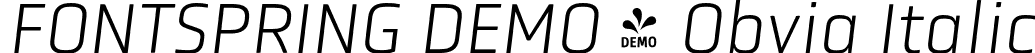 FONTSPRING DEMO - Obvia Italic font - Fontspring-DEMO-obvia_extralight_italic.otf