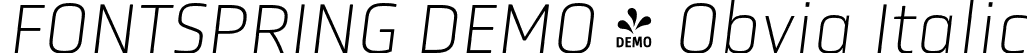 FONTSPRING DEMO - Obvia Italic font - Fontspring-DEMO-obvia_thin_italic.otf