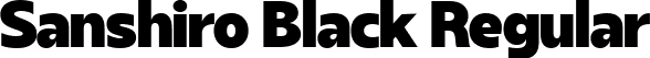 Sanshiro Black Regular font - Sanshiro-Black.ttf