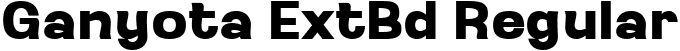 Ganyota ExtBd Regular font - GanyotaPersonaluse-ExtraBold.ttf