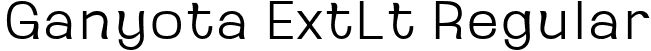 Ganyota ExtLt Regular font - GanyotaPersonaluse-ExtraLight.ttf