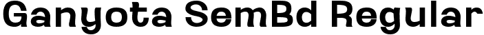 Ganyota SemBd Regular font - GanyotaPersonaluse-SemiBold.ttf