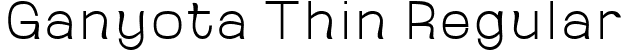 Ganyota Thin Regular font - GanyotaPersonaluse-Thin.ttf