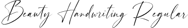 Beauty Handwriting Regular font - BeautyHandwriting Regular.otf