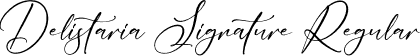 Delistaria Signature Regular font - Delistaria Signature.ttf