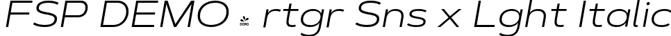 FSP DEMO - rtgr Sns x Lght Italic font - Fontspring-DEMO-artegra_sans-extended-300-light-italic.otf