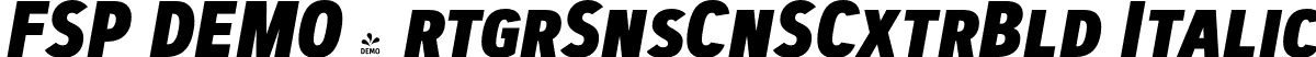 FSP DEMO - rtgrSnsCnSCxtrBld Italic font - Fontspring-DEMO-artegra_sans-condensed-sc-800-extrabold-italic.otf