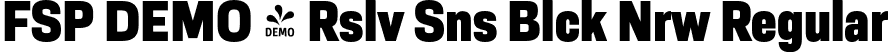 FSP DEMO - Rslv Sns Blck Nrw Regular font - Fontspring-DEMO-resolve-blacknrw.otf