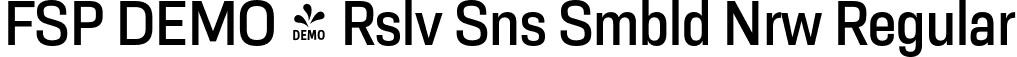 FSP DEMO - Rslv Sns Smbld Nrw Regular font - Fontspring-DEMO-resolve-semiboldnrw.otf