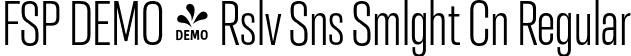 FSP DEMO - Rslv Sns Smlght Cn Regular font - Fontspring-DEMO-resolve-semilightcn.otf