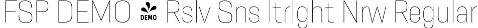 FSP DEMO - Rslv Sns ltrlght Nrw Regular font - Fontspring-DEMO-resolve-ultralightnrw.otf