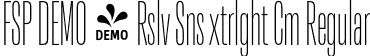 FSP DEMO - Rslv Sns xtrlght Cm Regular font - Fontspring-DEMO-resolve-extralightcm.otf