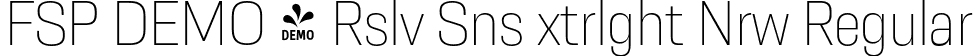 FSP DEMO - Rslv Sns xtrlght Nrw Regular font - Fontspring-DEMO-resolve-extralightnrw.otf