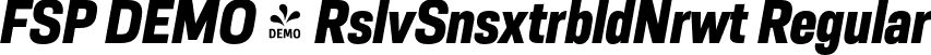 FSP DEMO - RslvSnsxtrbldNrwt Regular font - Fontspring-DEMO-resolve-extraboldnrwita.otf