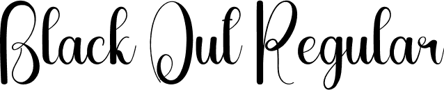 Black Out Regular font - Black-Out.otf