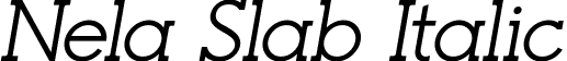 Nela Slab Italic font - NelaSlab-RegularItalic.ttf