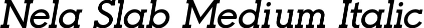 Nela Slab Medium Italic font - NelaSlab-MediumItalic.ttf