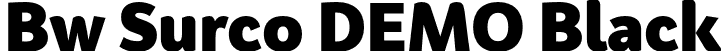 Bw Surco DEMO Black font - BwSurcoDEMO-Black.otf