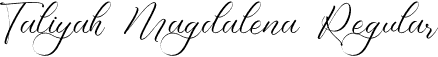 Taliyah Magdalena Regular font - TaliyahMagdalena-rgGJ8.otf