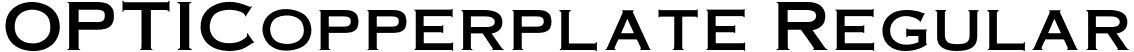 OPTICopperplate Regular font - OPTICopperplate.otf