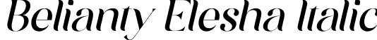 Belianty Elesha Italic font - Belianty Elesha Italic.ttf