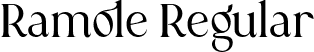 Ramole Regular font - Ramole.otf