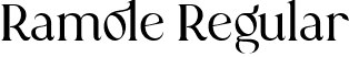 Ramole Regular font - Ramole.ttf