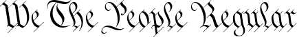 We The People Regular font - WeThePeople.ttf