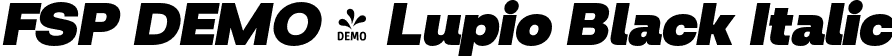 FSP DEMO - Lupio Black Italic font - Fontspring-DEMO-lupio-black-italic.otf