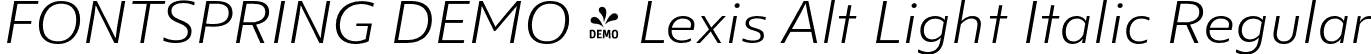 FONTSPRING DEMO - Lexis Alt Light Italic Regular font - Fontspring-DEMO-lexisalt-lightitalic.otf