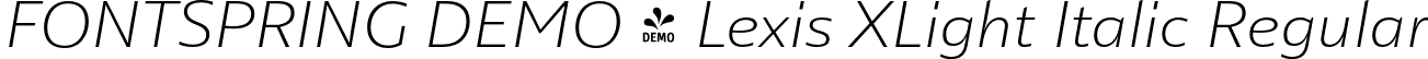 FONTSPRING DEMO - Lexis XLight Italic Regular font - Fontspring-DEMO-lexis-xlightitalic.otf